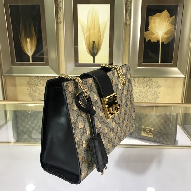 Gucci女包 498156 古馳gucci Padlock系列 中號GG肩背包  gqy1204